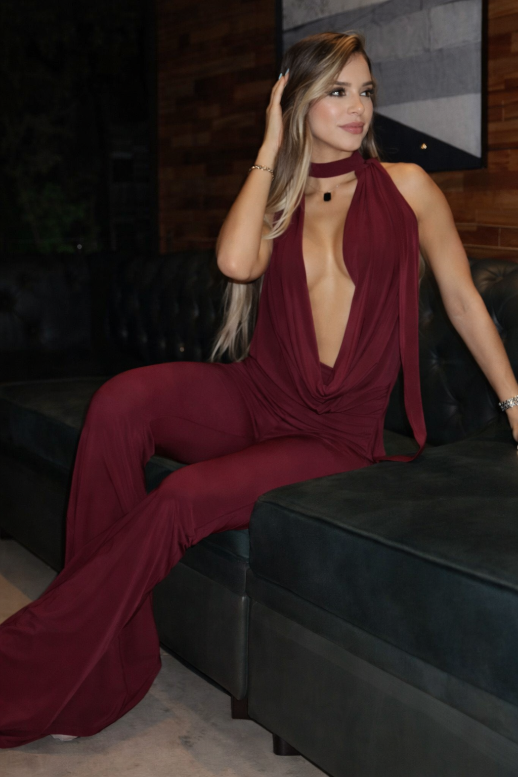 Mono Halter Elegance Borgoña